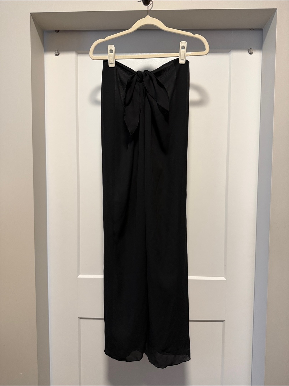 Black resort style pant bathing suit cover up